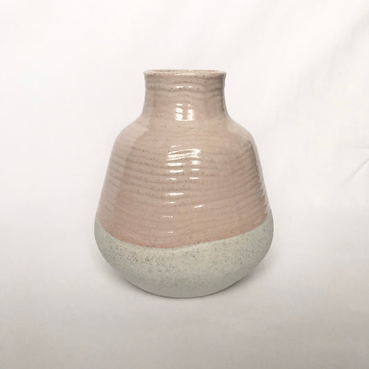 Two Tone Ceramic Vase - Textured Vase, Dip Vase, Decorative Vase, Homeware, Flowers, Rustic Decor, Neutral Decor, Neutral Home Decor,Natural