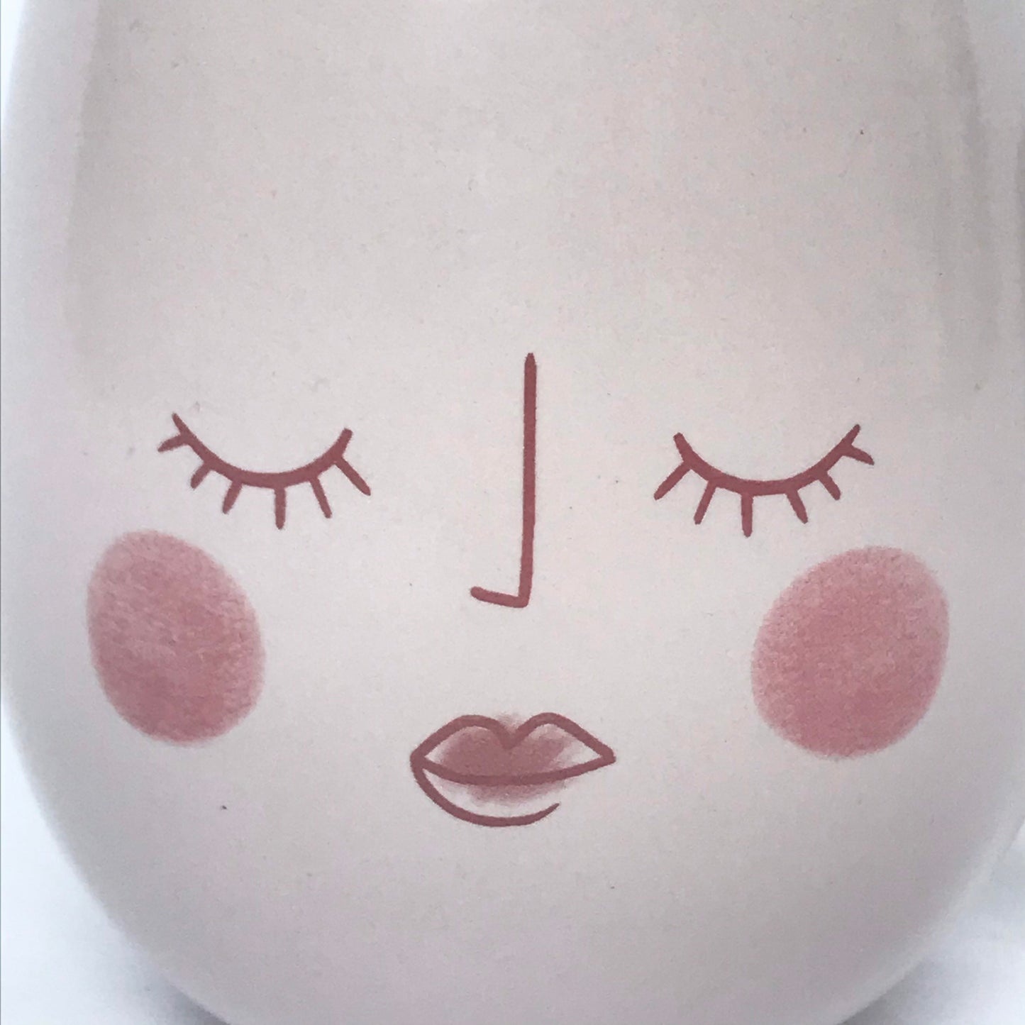 Large Light Pink Face Mug - Coffee Cup,Gifts For Her,Herbal Tea Cup,Pink Mug,Cream Mug,Pink & White,Girly Mug,Cute Face Mug,Large Tea Mug