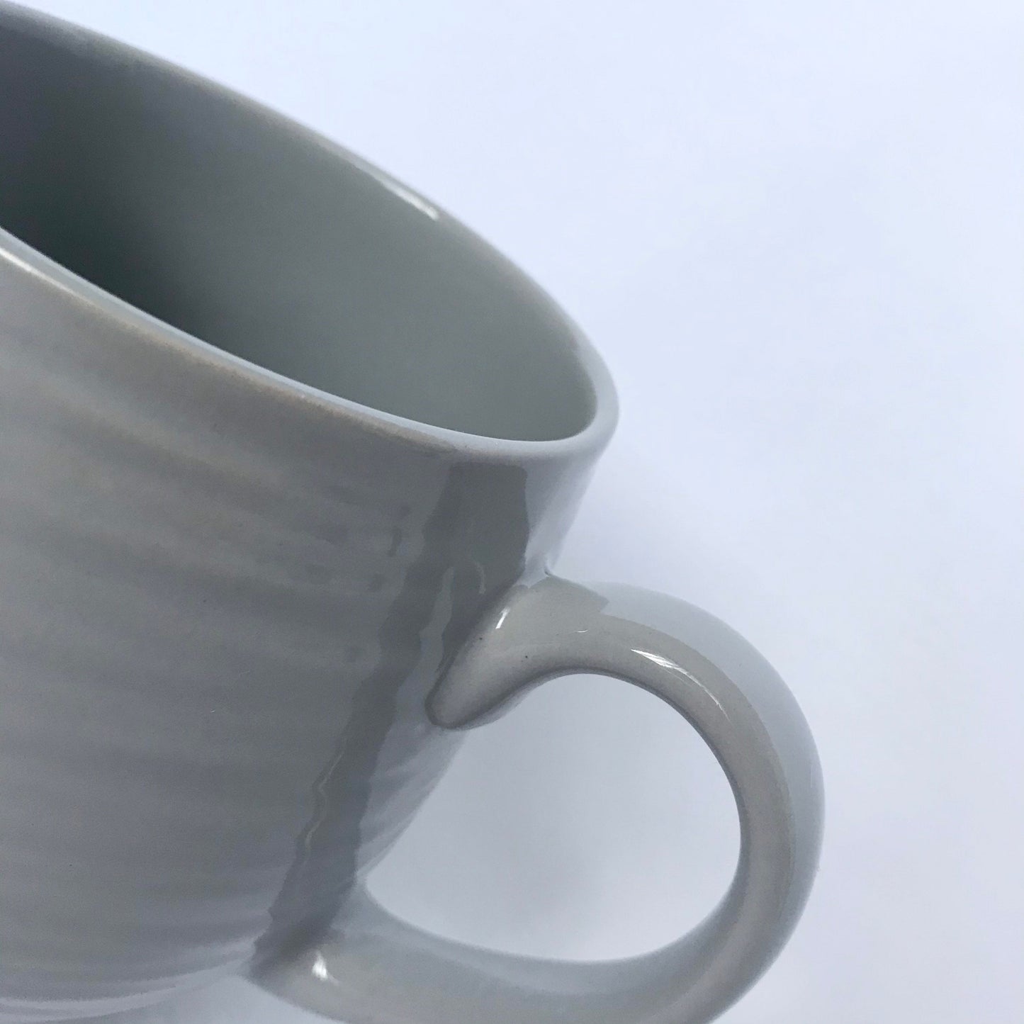 Large Grey Ridgid Mug - Coffee Cup, Gifts For Her, Herbal Tea Cup, Stripy Mug, Stripes, Grey Round Mug, Cute Mug, Large Tea Mug, Big Tea Mug