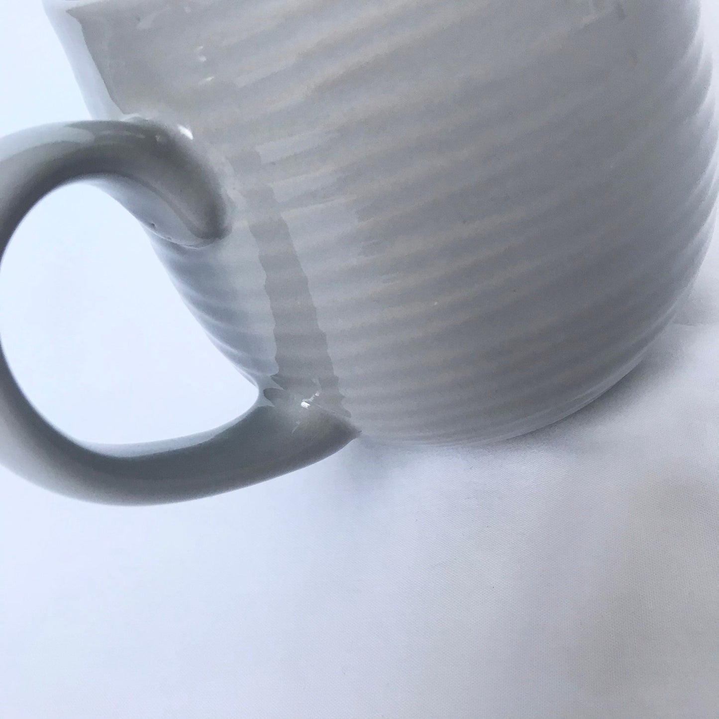 Large Grey Ridgid Mug - Coffee Cup, Gifts For Her, Herbal Tea Cup, Stripy Mug, Stripes, Grey Round Mug, Cute Mug, Large Tea Mug, Big Tea Mug