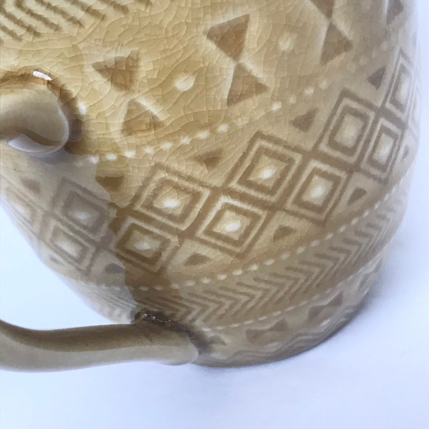 Mustard Yellow Patterned Mug - Coffee Cup, Gifts For Her, Herbal Tea Cup, Yellow Mug, Mustard Mug,Vintage Style Mug,Mustard Yellow Tapas Mug