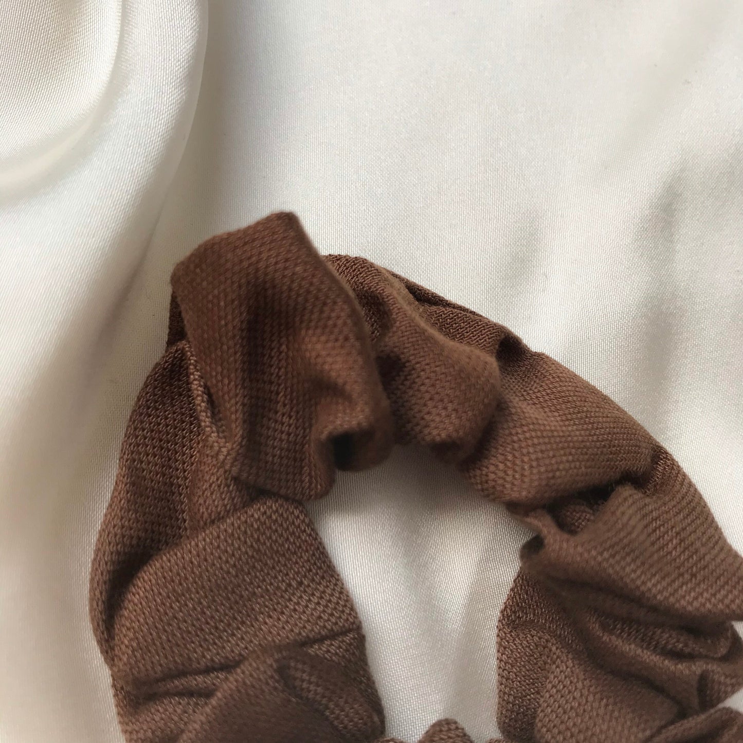 Brown Biodegradable Tencel Hair Scrunchie - Hair Bobble, Compostable, Eco Friendly, Plastic Free, Hair Accessories, Neutral Colour