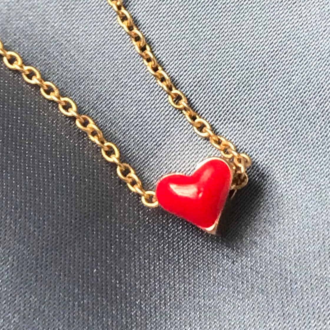 Gold Heart Necklace - Medallion, Jewellery, Accessories, Pendant Necklace, Drop Necklace, Charm Necklace, Heart Charm Necklace, Gold Heart