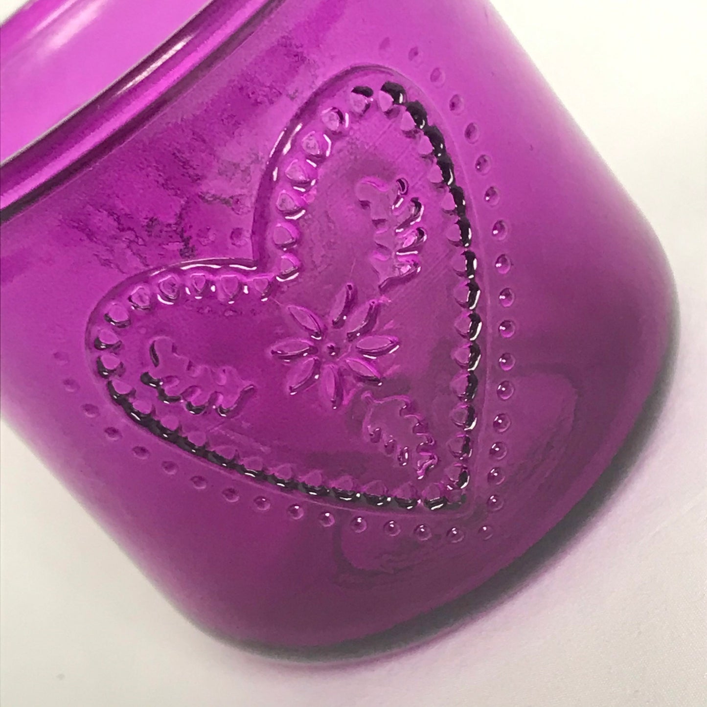 Recycled Pink Heart Glass Tumbler - Recycled Glass, Summer Glasses, Heart Glasses,Summer Glassware,Gifts For Her,Colourful Glassware