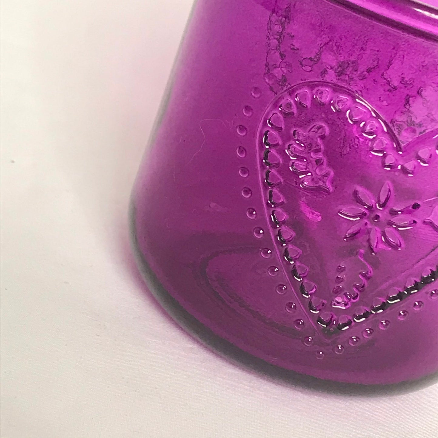 Recycled Pink Heart Glass Tumbler - Recycled Glass, Summer Glasses, Heart Glasses,Summer Glassware,Gifts For Her,Colourful Glassware