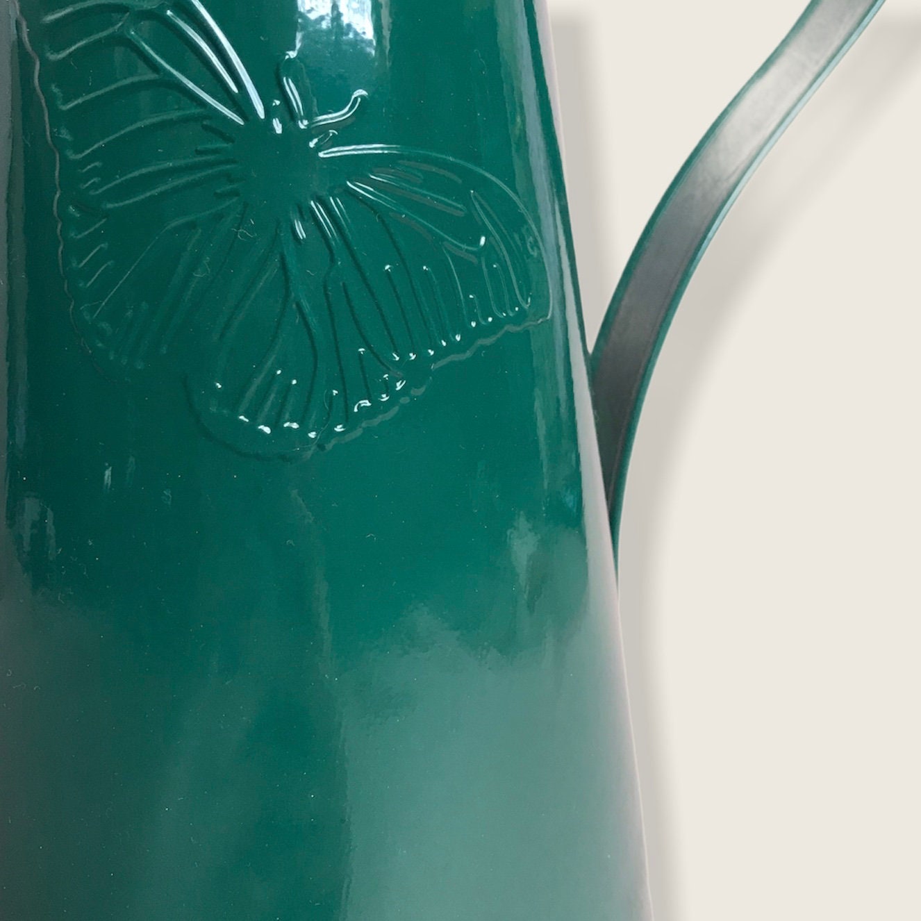 Metal Green Butterfly Jug - Botanical Jug, Deep Green Vase, Metal Jug, Flower Arranging, Decorative Jug, Homeware, Flowers,Home Decor