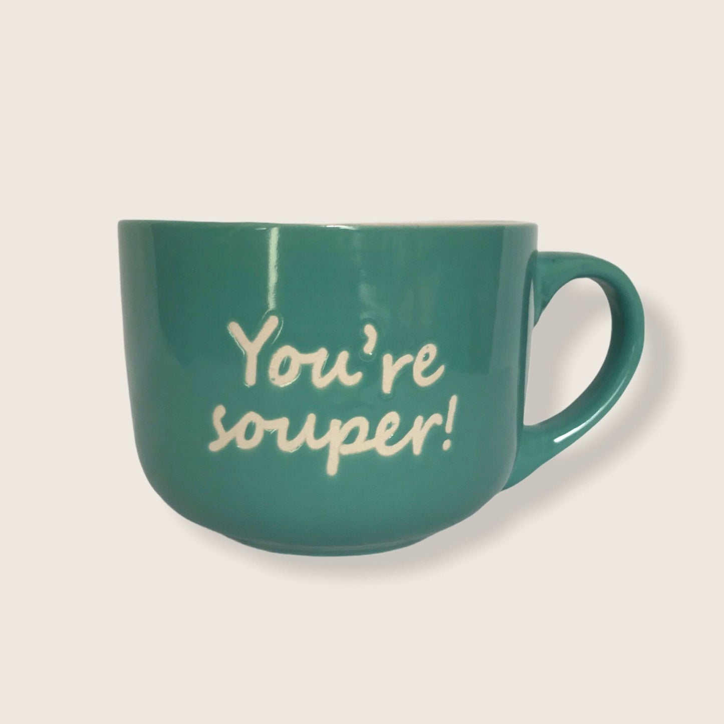 Large Green Soup Mug - Soup Mug, Coffee Cup, Gifts For Her, Herbal Tea Cup, Slogan Mug, Cute Tea Cup, Large Soup Mug