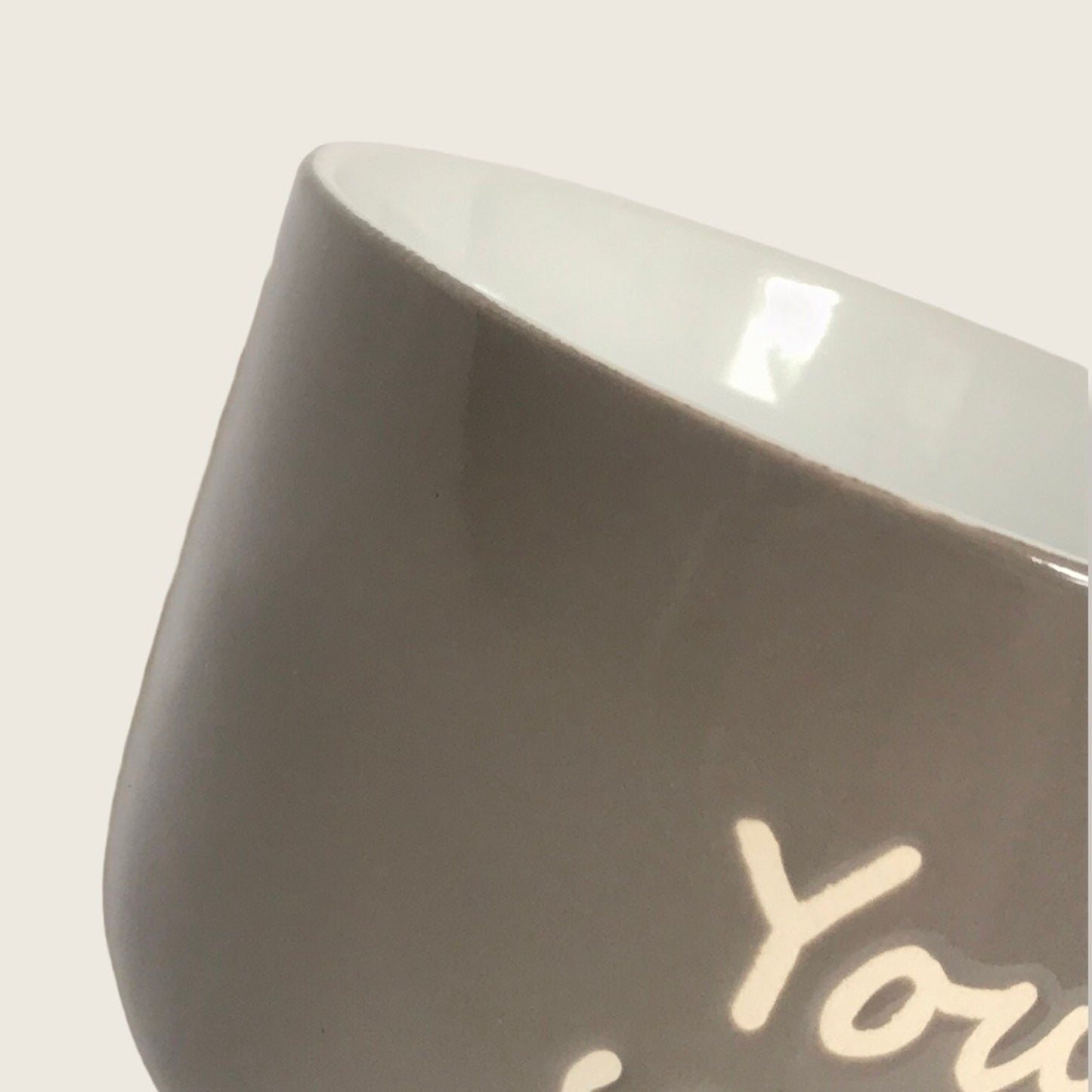 Large Grey Soup Mug - Soup Mug, Coffee Cup, Gifts For Her, Herbal Tea Cup, Slogan Mug, Cute Tea Cup, Large Soup Mug