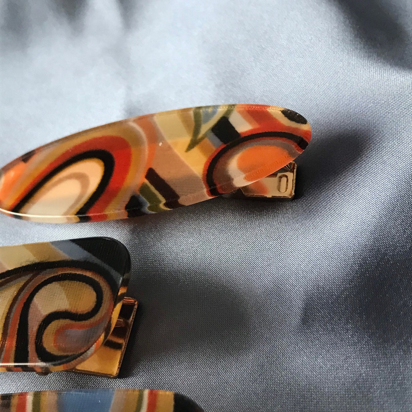 Set of 3 Retro Hair Clips - Hair Clip, Funky Hair Accessories, 70's Accessories, Fashion Acessories, Minimalistic Hair Clips, Neutral