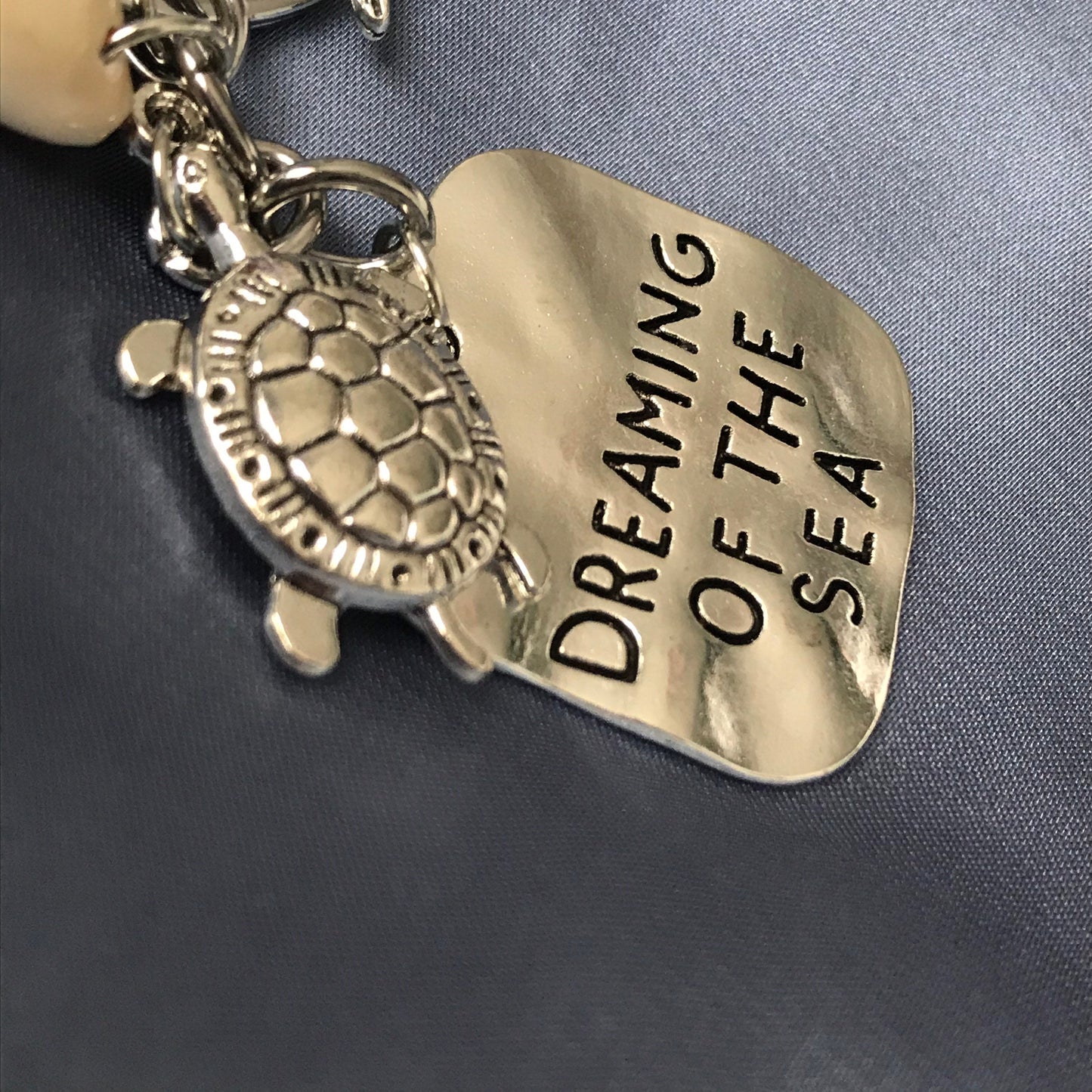 Silver Ocean Keychain