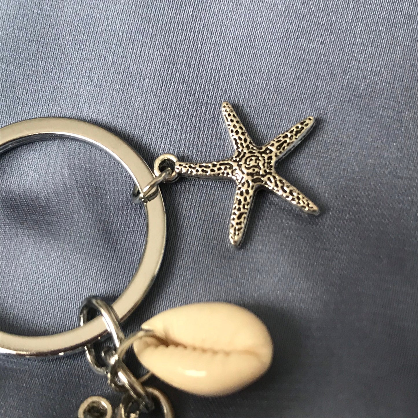 Silver Ocean Keychain