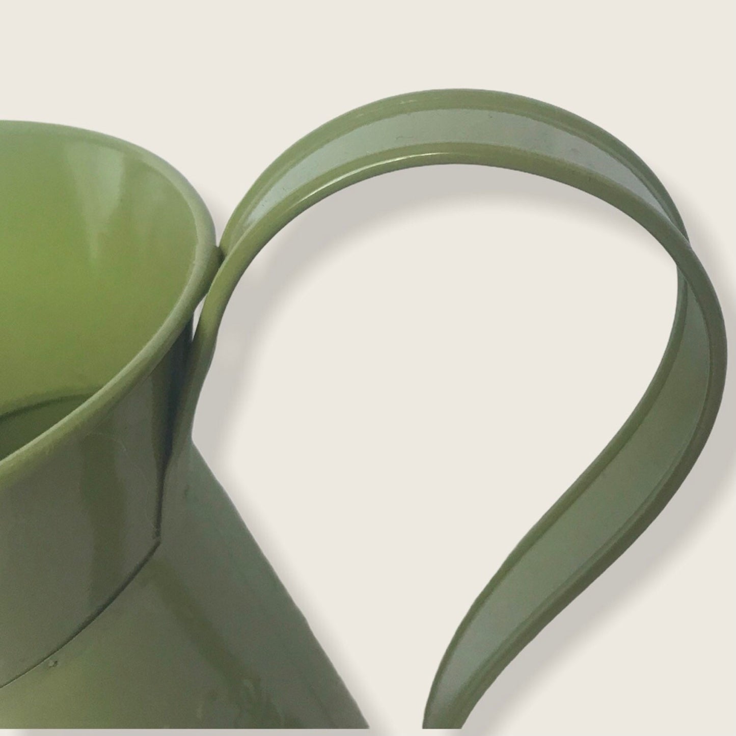 Metal Green Flower Jug - Botanical Jug, Light Green Vase, Metal Jug, Flower Arranging, Decorative Jug, Homeware, Flowers,Home Decor