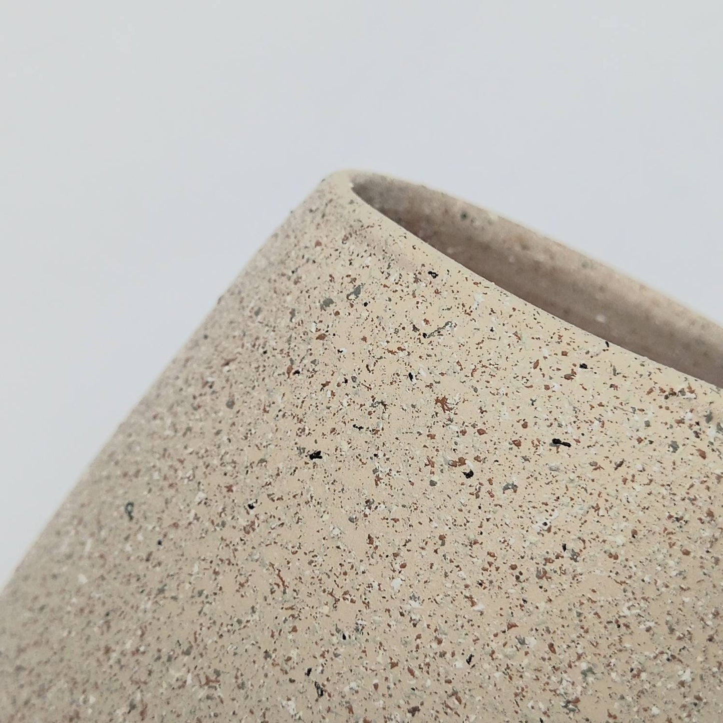 Speckled Cream Painted Glass Vase - Speckled Vase, Cream Vase, Flower Arranging, Decorative Vase, Neutral Homeware, Flowers, Home Decor