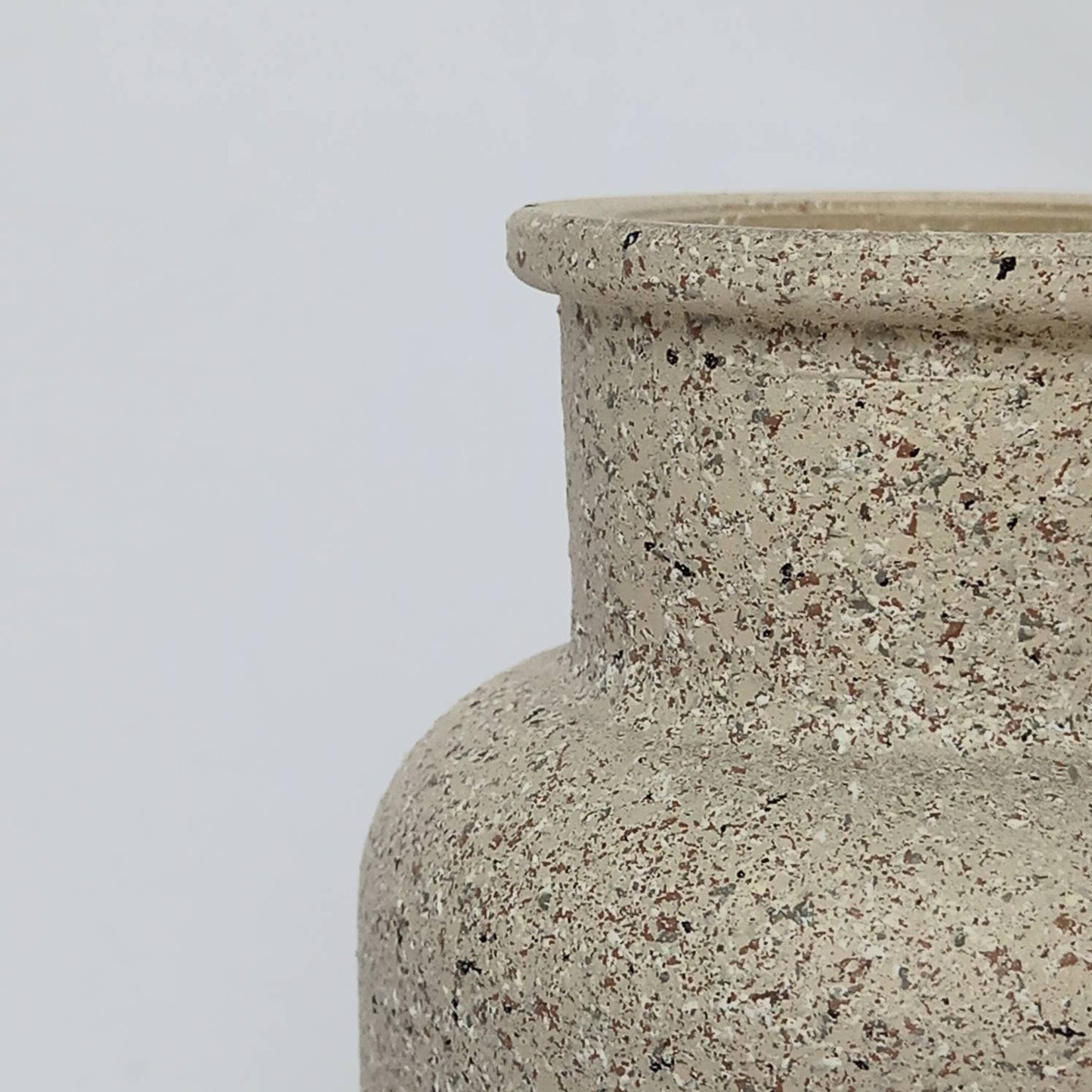 Speckled Cream Painted Glass Vase - Speckled Vase, Cream Vase, Flower Arranging, Decorative Vase, Neutral Homeware, Flowers, Home Decor