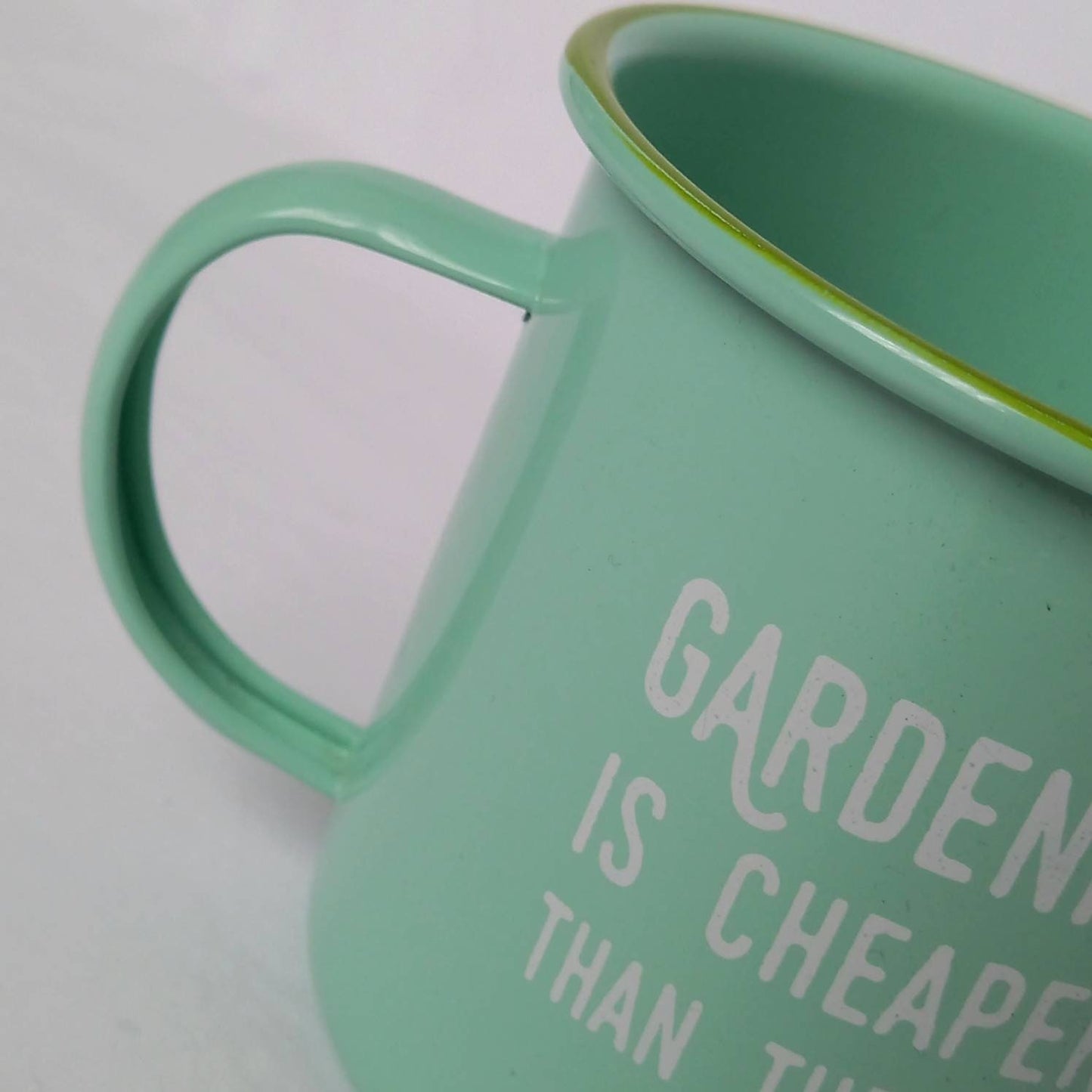 Green Gardener Design Tin Mug - Green Mug, Positive Mug, Coffee Cup, Gifts For Her, Gardening Mug, Garden Mug, Cute Mug