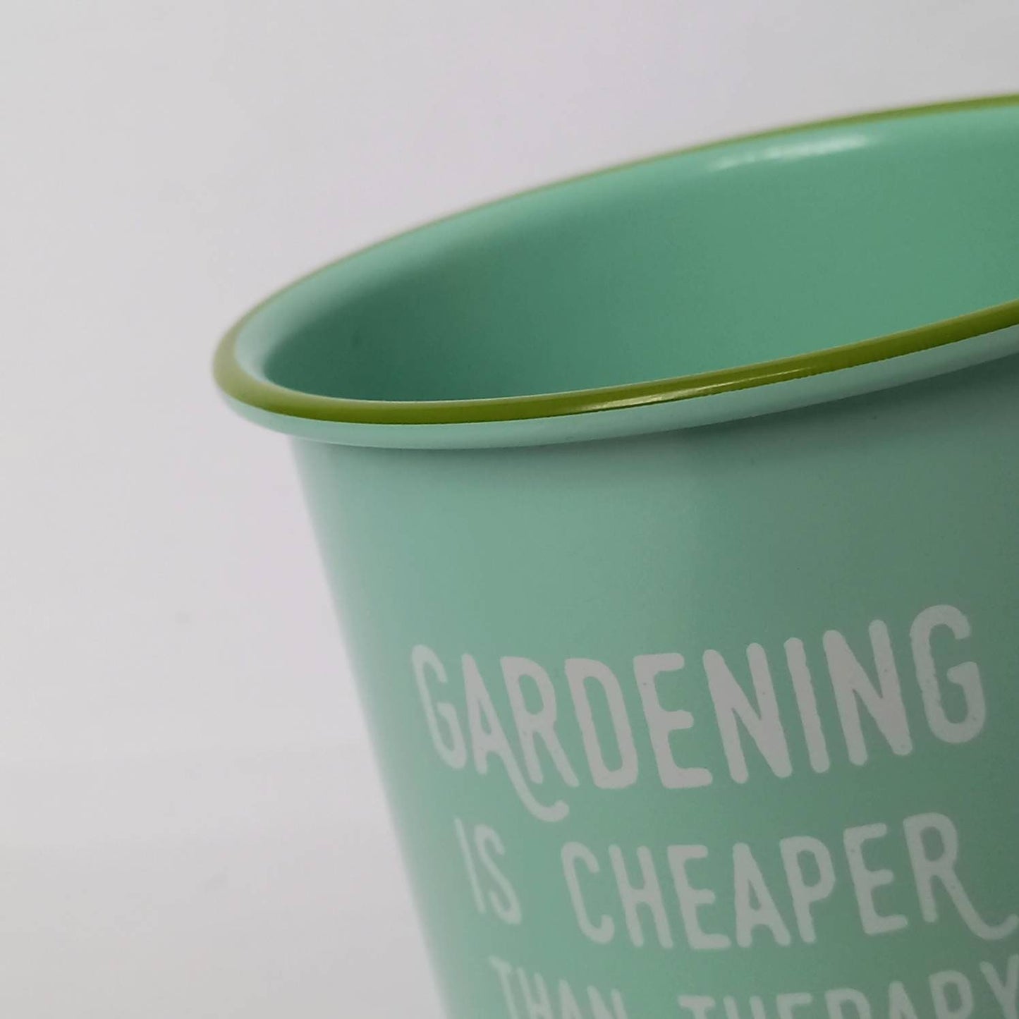 Green Gardener Design Tin Mug - Green Mug, Positive Mug, Coffee Cup, Gifts For Her, Gardening Mug, Garden Mug, Cute Mug