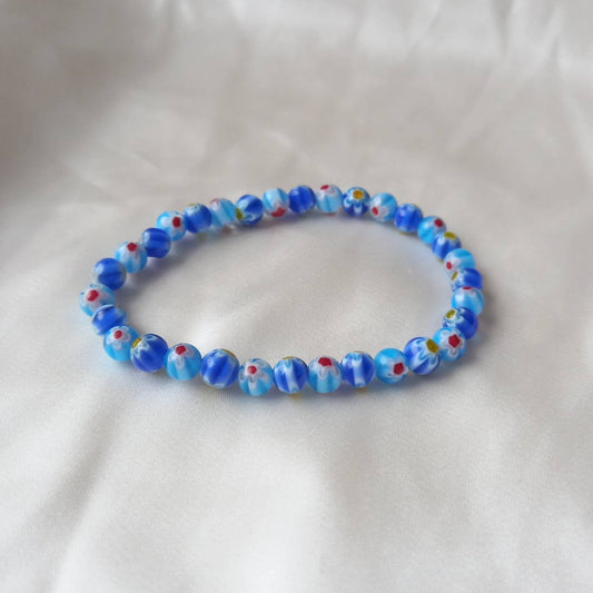 Blue Bead Charm Bracelet - Bead Jewellery, Blue Accessories, Charm Bracelet, Bead Bracelet, Classy Bracelet, Cute Bracelet, Blue Jewelley