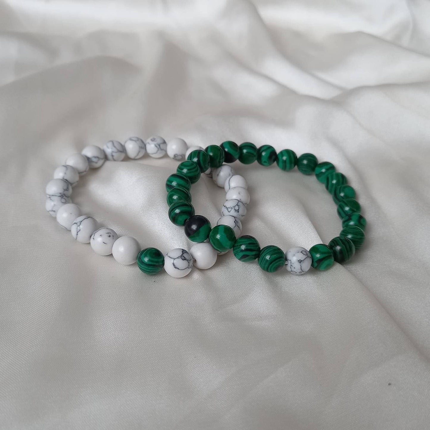 2 Matching Friendship Bead Bracelets - Bead Jewellery, Friendship Accessories, Bead Bracelets, Cute Bracelet, Black & Green Jewellery