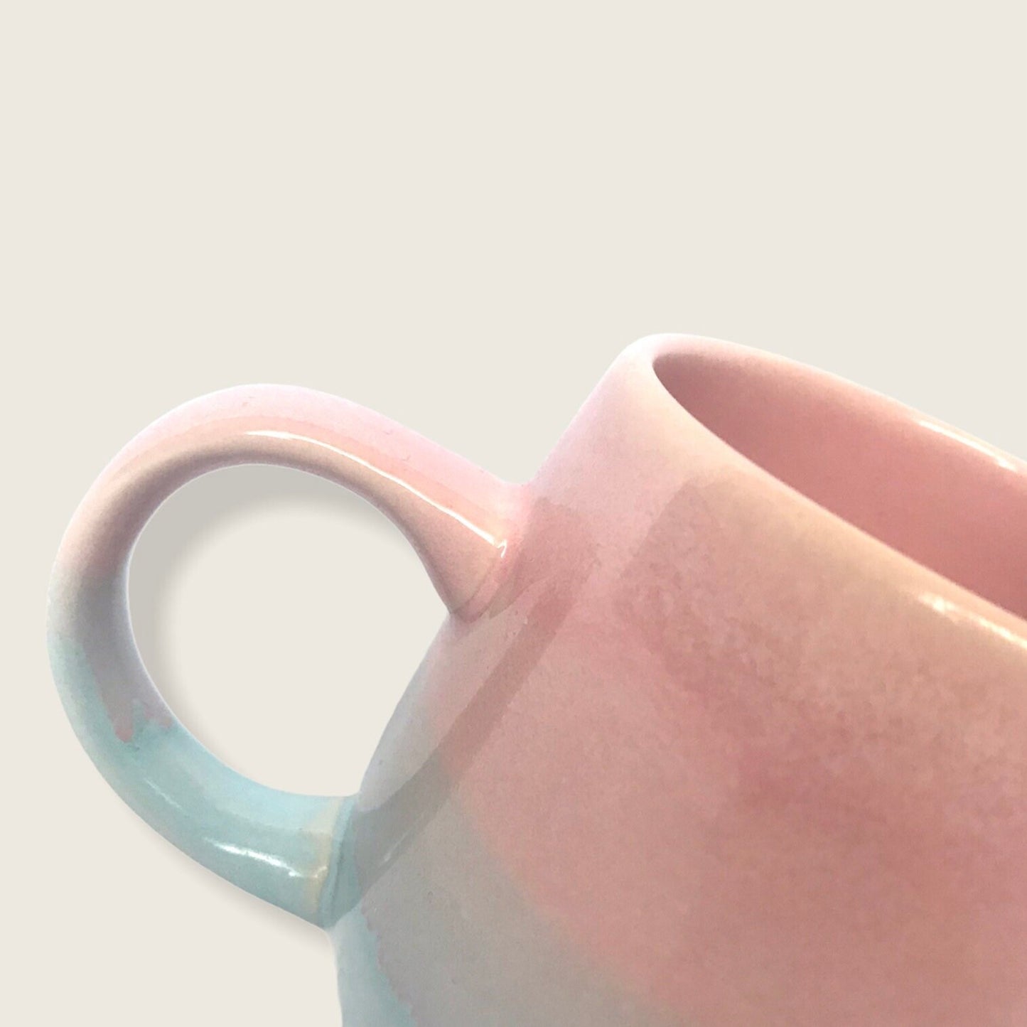 Large Pink and blue Striped Mug - Coffee Cup, Gifts For Her, Herbal Tea Cup, Baby Pink Mug, Blue Mug, Stripy Mug, Stripes, Pink Girly Mug