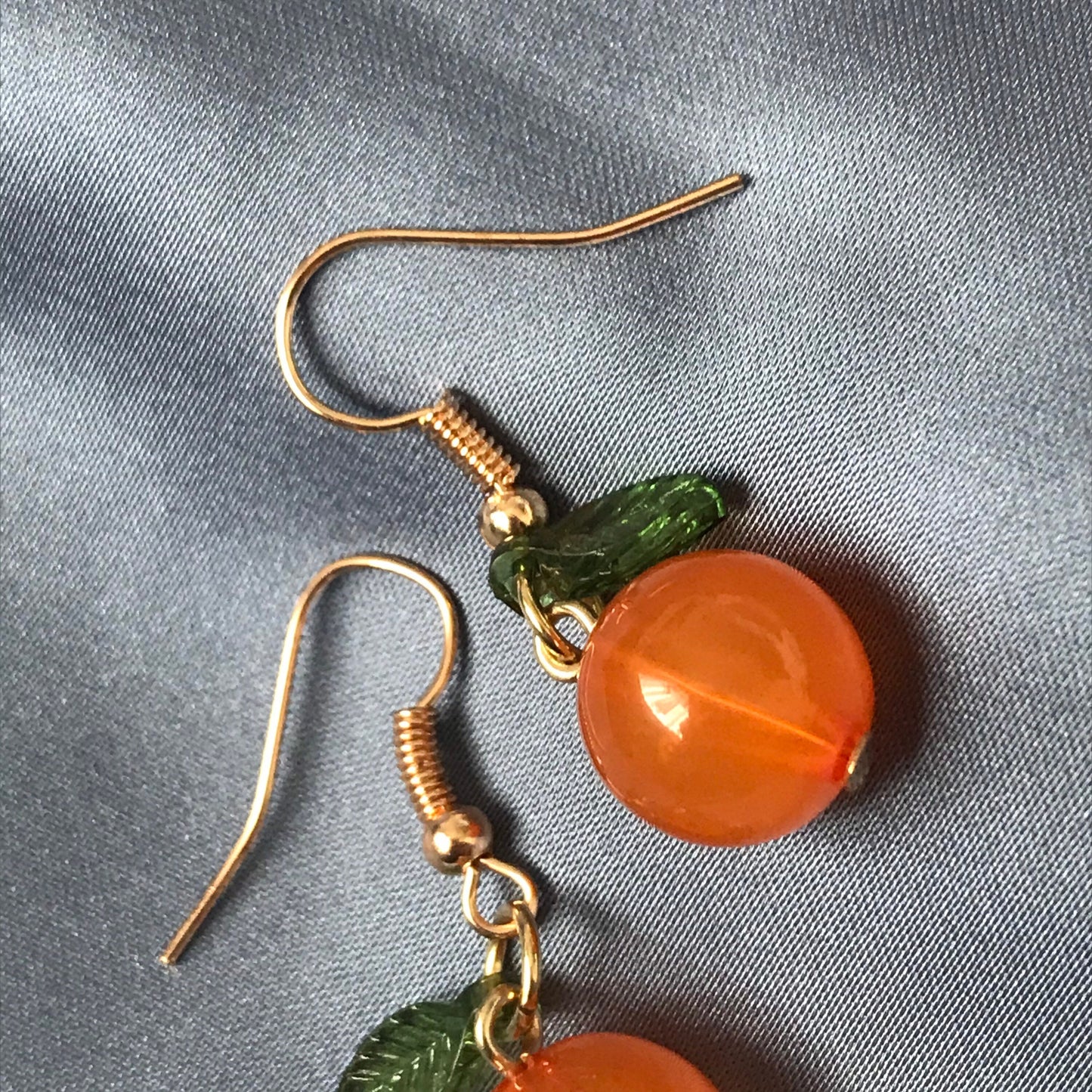 Orange Bead Drop Earrings -  Bead Earrings, Bead Jewellery, Hanging Jewellery, Orange Accessories, Orange Earrings, Orange Jewellery,Oranges