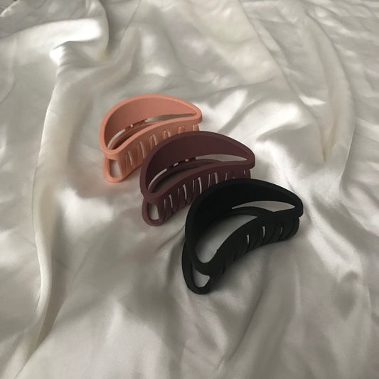 3 Hair Clamps - Hair Clip, Burgandy Hair Accessories, Black Hair Claw, Red Hair Claw, Fashion Acessories, Minimalistic Hair Clips, Neutral