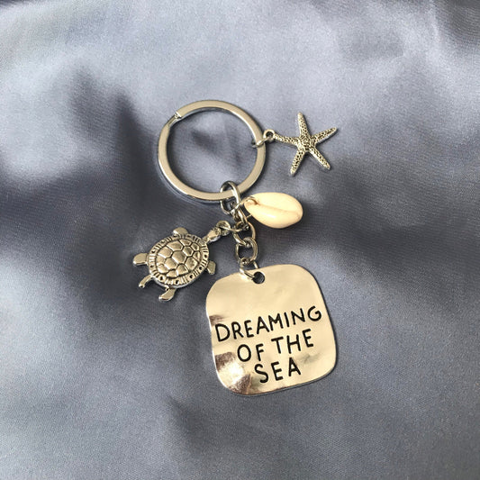 Silver Ocean Keychain