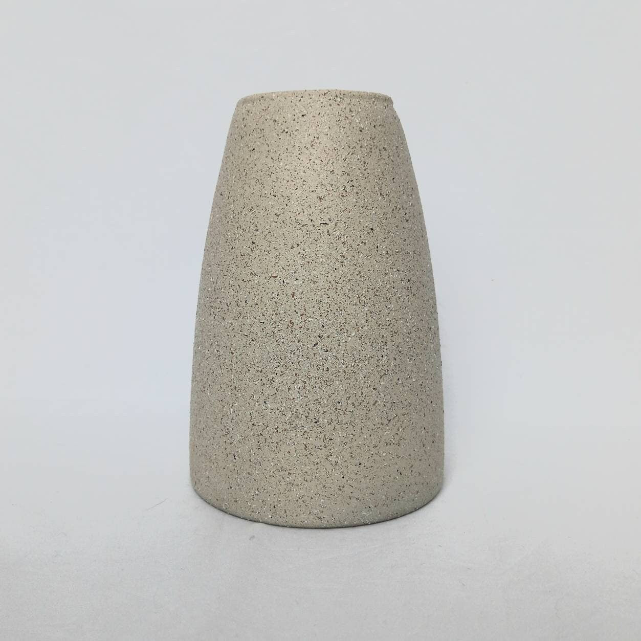 Speckled Cream Painted Glass Vase - Speckled Vase, Cream Vase, Flower Arranging, Decorative Vase, Neutral Homeware, Flowers, Home Decor