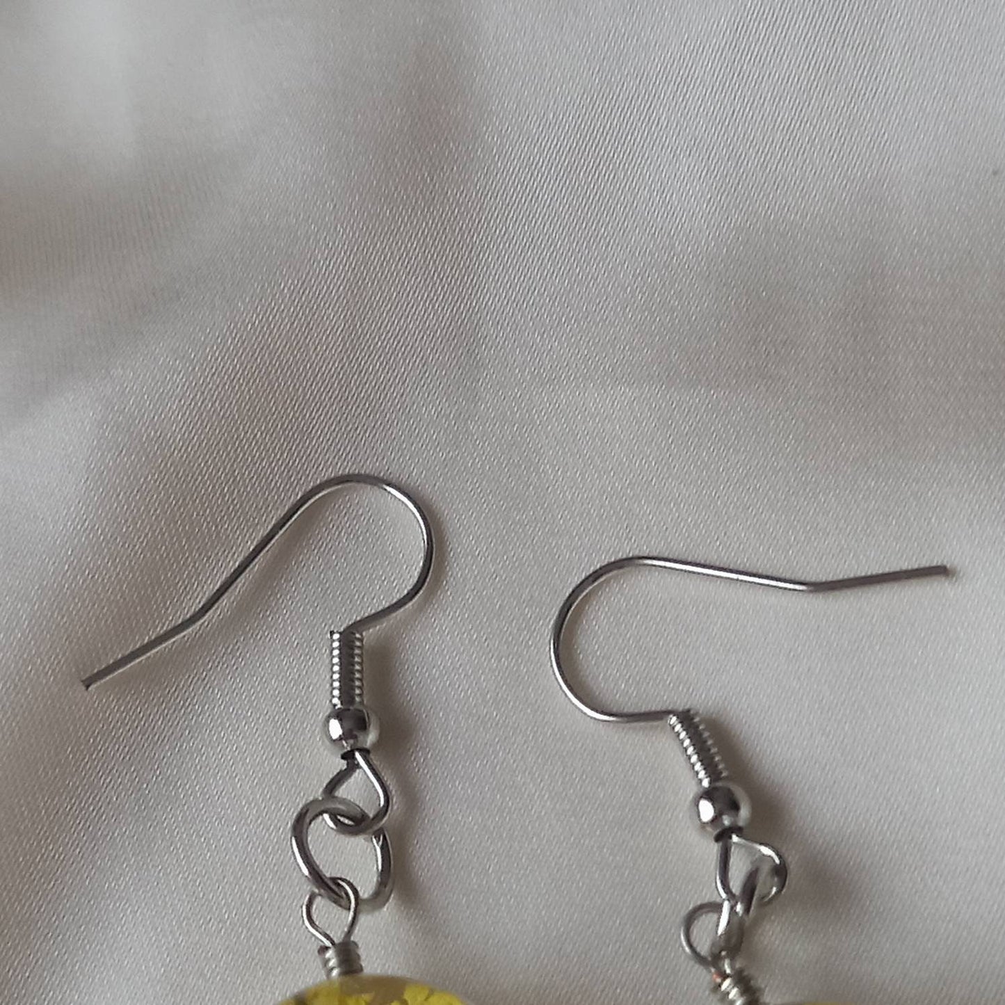 Flower Drop Earrings - Hanging Jewellery, Accessories, Flower Earrings, Flower Jewlellery, Yellow Flower Earrings, Statement Earrings