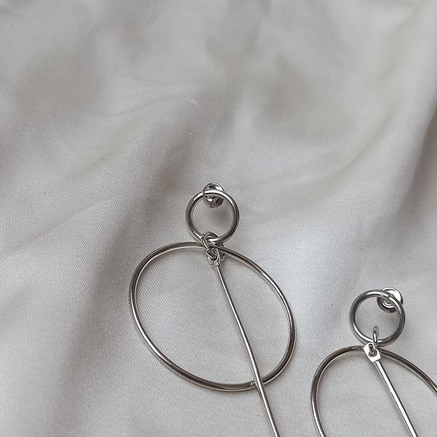 Silver Plated Drop Earrings -  Abstract Earrings, Unique Earrings, Hanging Jewellery, Silver Accessories, Silver Jewellery, Silver Earrings