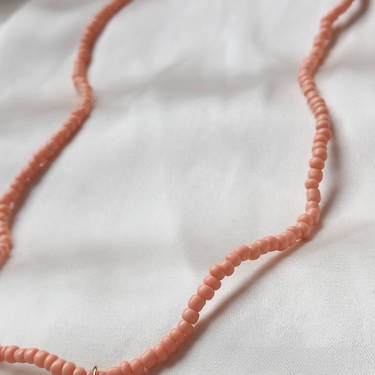 Gold Butterfly & Pink Bead Necklace - Coral Pink Jewellery, Pink Accessories, Pendant Necklace, Choker Necklace, Butterfly Charm Necklace