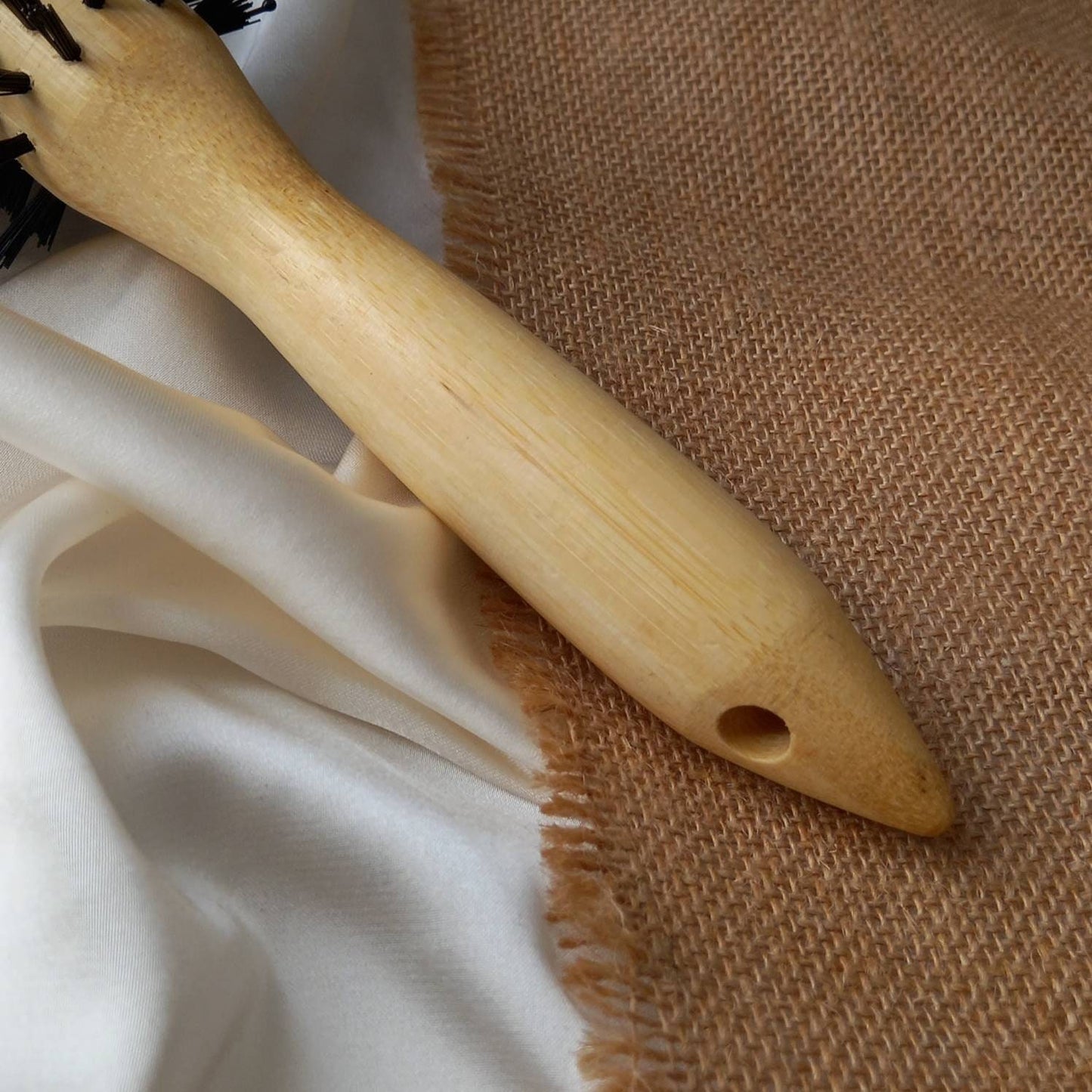 Sustainable Natural Wooden Bamboo Hair Brush - eco friendly, detangling brush, massage comb, healthy, growing hair, antistatic hair brush