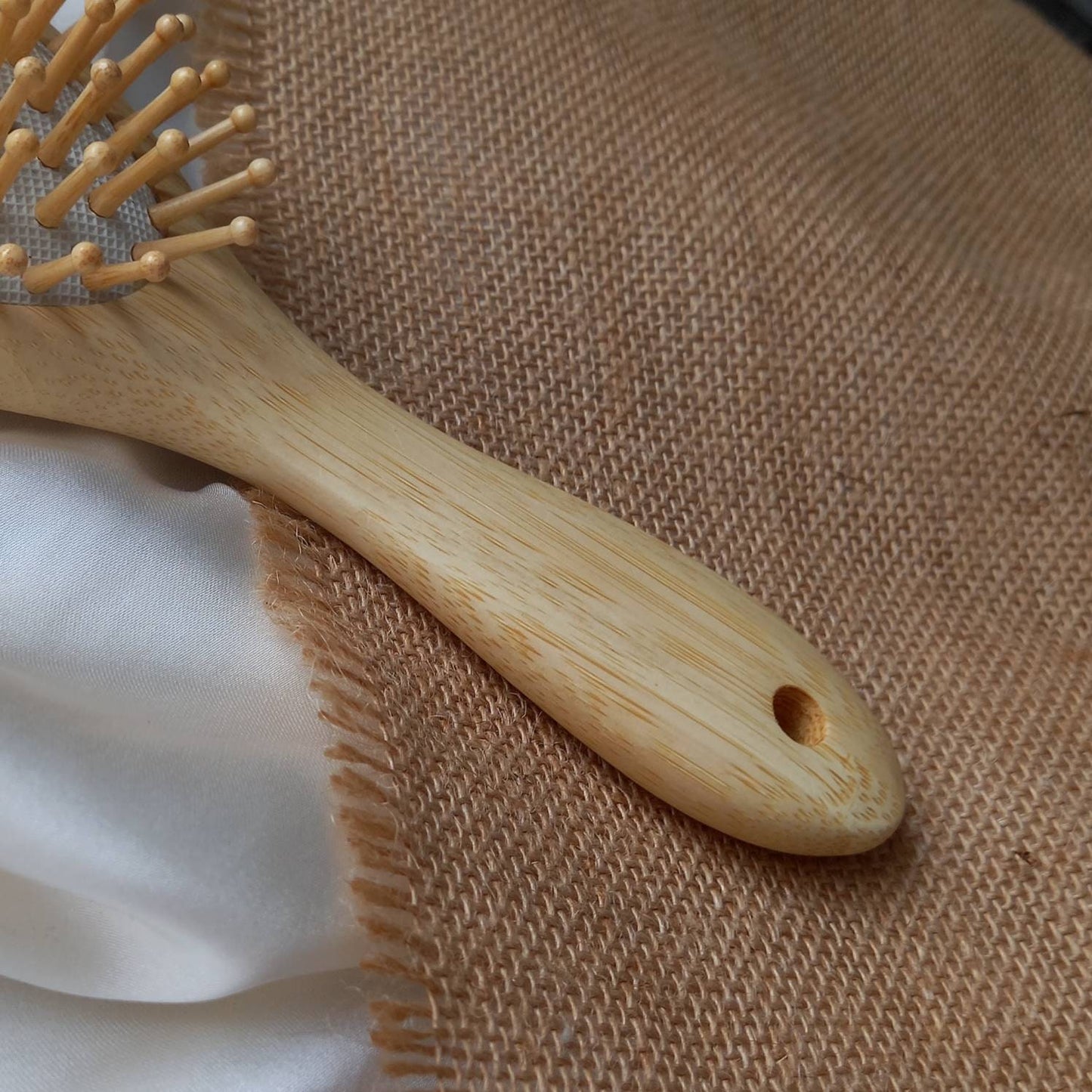 Sustainable Natural Wooden Bamboo Hair Brush - eco friendly, detangling brush, massage comb, healthy, growing hair, antistatic hair brush