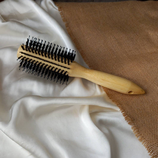 Sustainable Natural Wooden Bamboo Hair Brush - eco friendly, detangling brush, massage comb, healthy, growing hair, antistatic hair brush