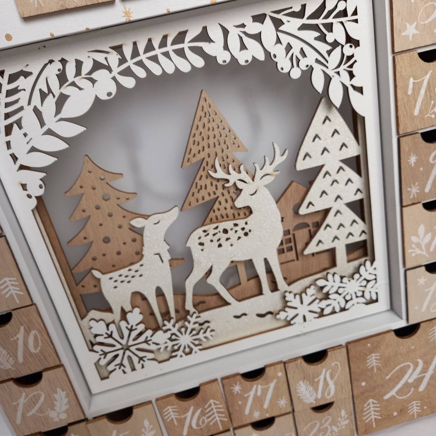 Wooden Christmas Countdown Advent Calender - Personalisable Advent Calendar, Xmas Decor,Xmas Decoration,Christmas Decor,Days Until Christmas