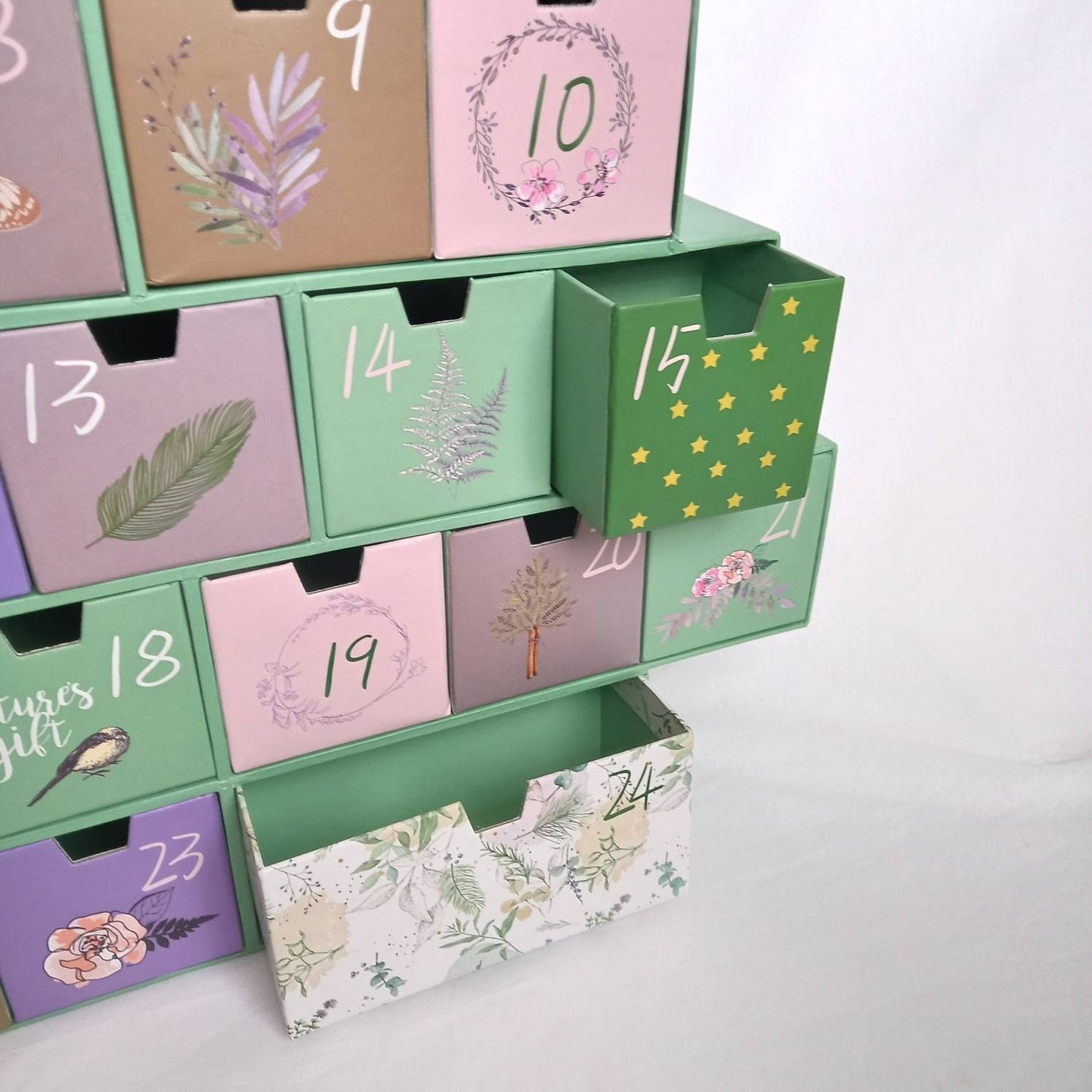 Christmas Countdown Advent Calender - Personalisable Advent Calendar, Xmas Decor,Xmas Decoration,Christmas Decor,Shabby Chic Christmas Decor