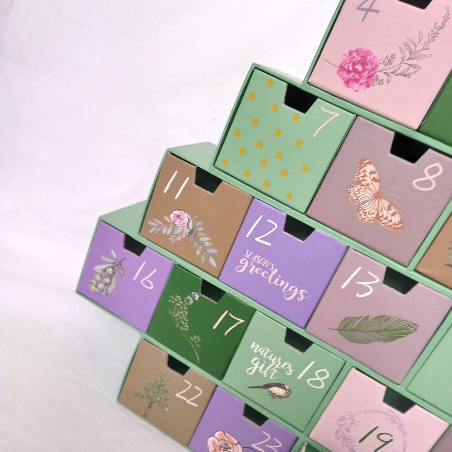 Christmas Countdown Advent Calender - Personalisable Advent Calendar, Xmas Decor,Xmas Decoration,Christmas Decor,Shabby Chic Christmas Decor