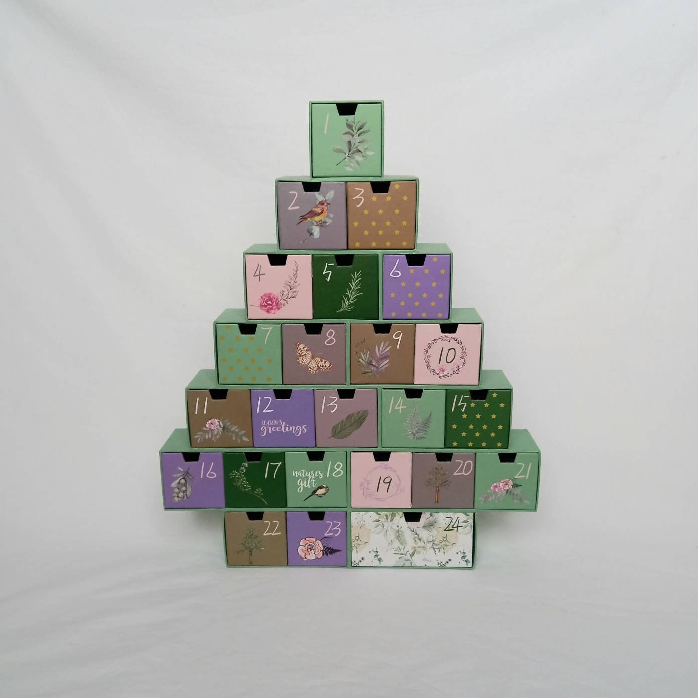 Christmas Countdown Advent Calender - Personalisable Advent Calendar, Xmas Decor,Xmas Decoration,Christmas Decor,Shabby Chic Christmas Decor