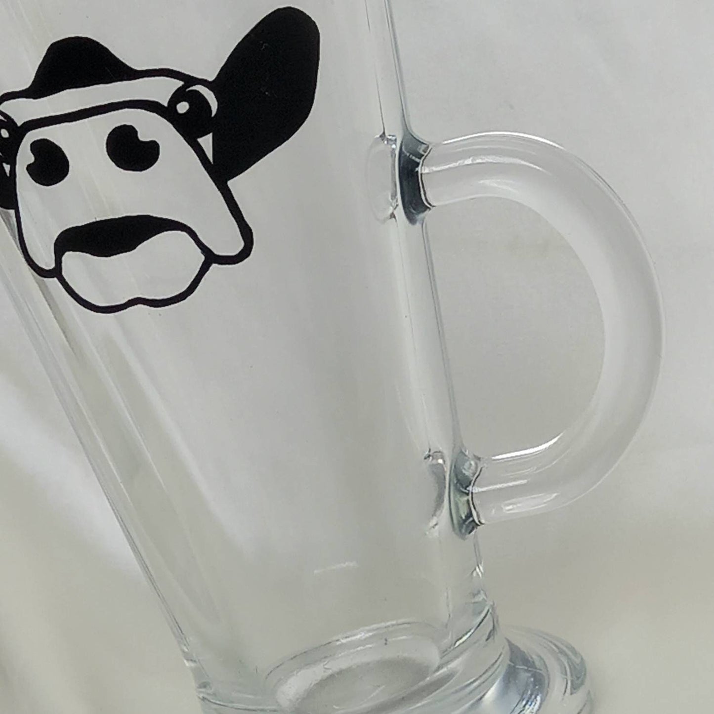 Cow Design Glass Mug - Cow Mug,Cow Gift,Cow Lover,Countryside Mug, Farm Mug,Countryside Lover Gift,Outdoors Lover Gift,Cute Mug Gift