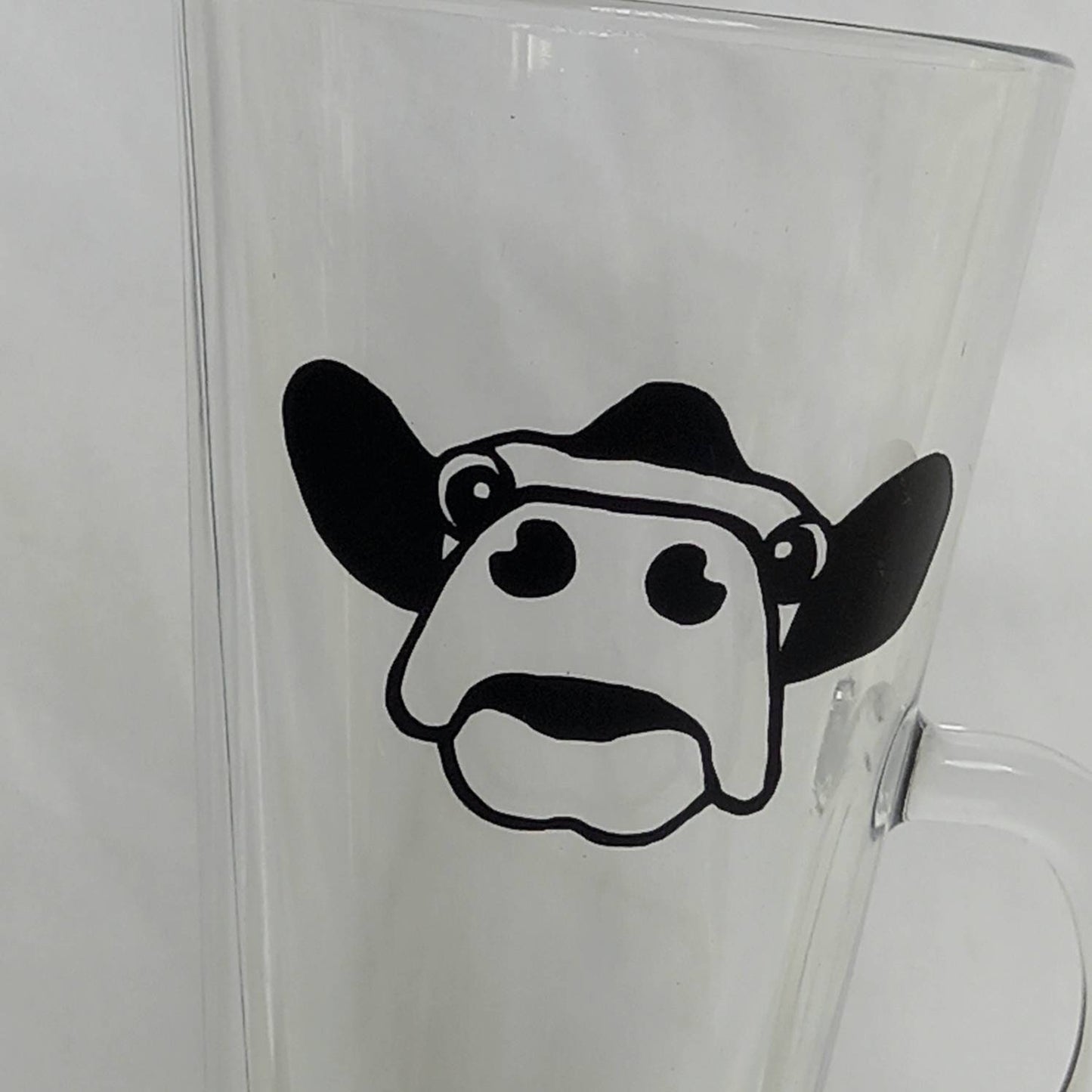 Cow Design Glass Mug - Cow Mug,Cow Gift,Cow Lover,Countryside Mug, Farm Mug,Countryside Lover Gift,Outdoors Lover Gift,Cute Mug Gift