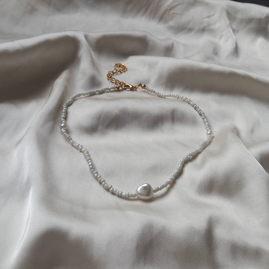 Faux Pearl Necklace - Pearl Jewellery, Accessories, Classic Necklace, Bead Necklace, Classy Necklace, Cute Necklace, Fashion Jewellery