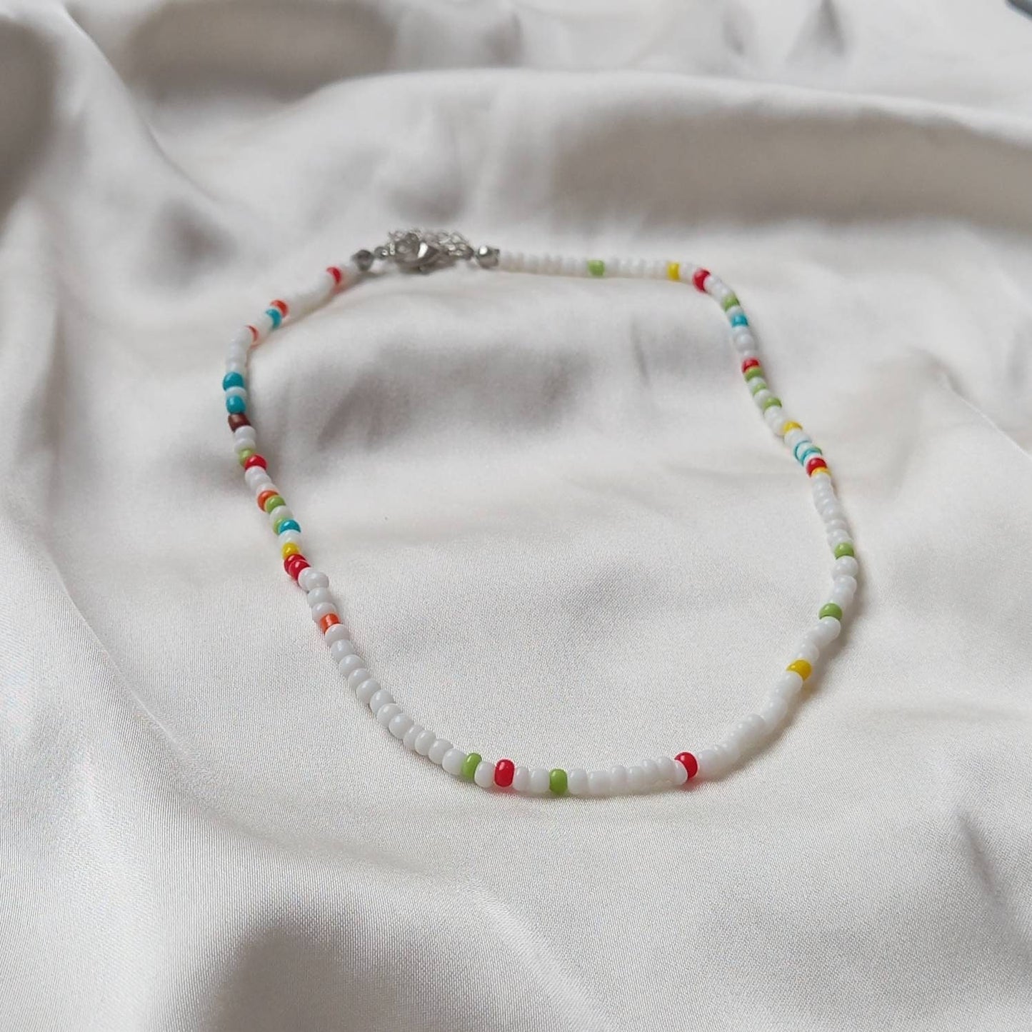 Rainbow Faux Pearl Necklace - Pearl Jewellery, Accessories, Funky Necklace, Bead Necklace, Rainbow Necklace, Cute Necklace,Fashion Jewellery
