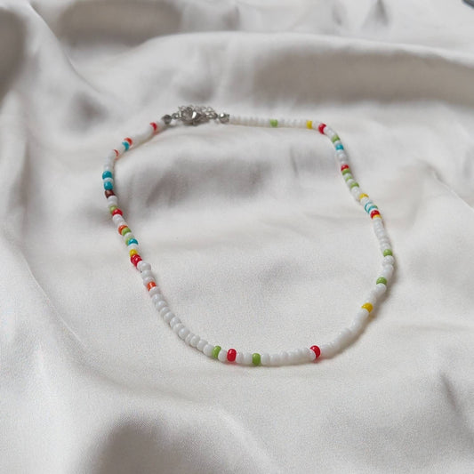 Rainbow Faux Pearl Necklace - Pearl Jewellery, Accessories, Funky Necklace, Bead Necklace, Rainbow Necklace, Cute Necklace,Fashion Jewellery