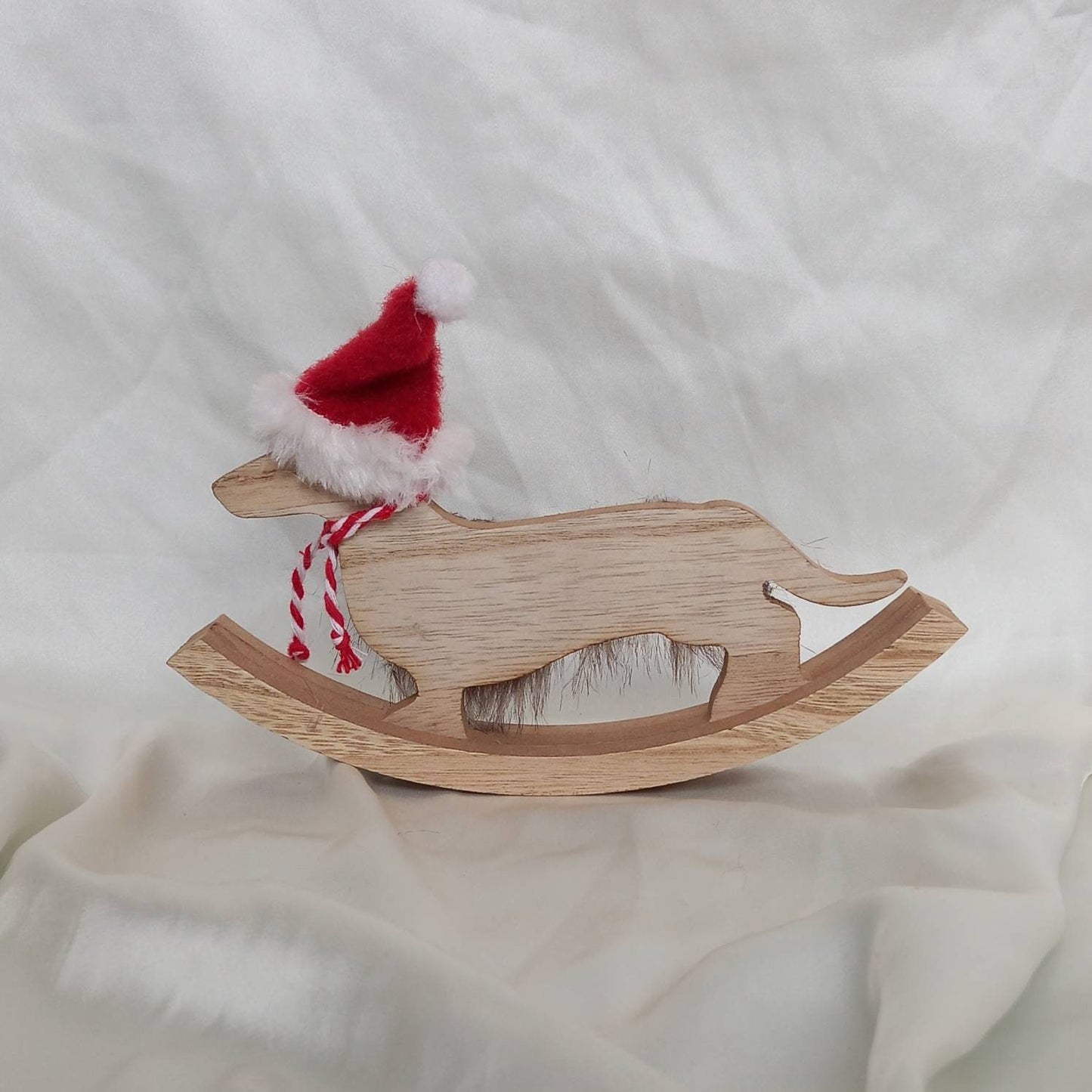 Wooden Sausage Dog Christmas Decoration - Dog Xmas Decoration,Sausage Dog Christmas Decor,Christmas Dog Lover Gift,Christmas Sausage Dog