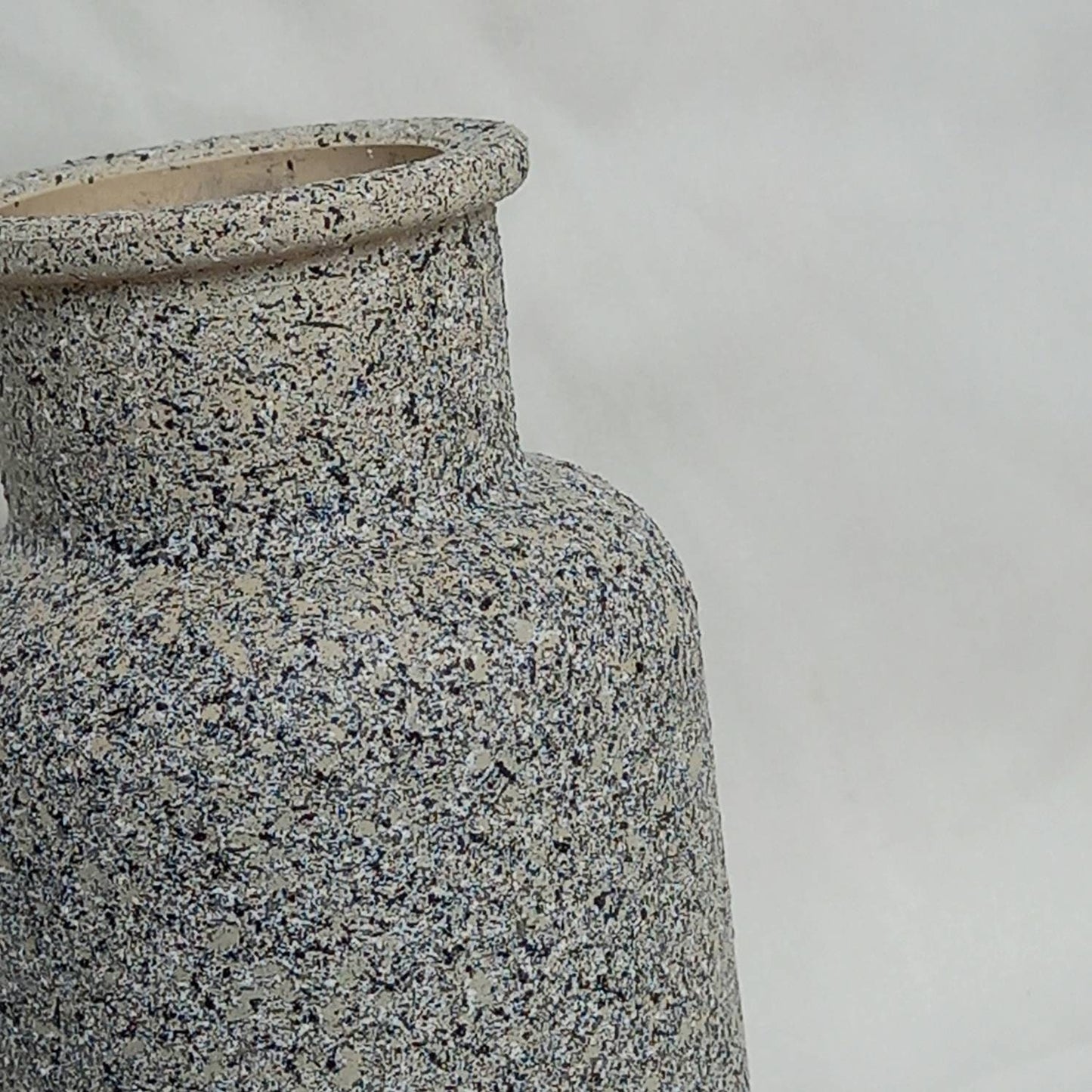 Speckled Black & White Painted Glass Vase - Speckled Vase,Black Vase,Flower Arranging,Decorative Vase,Neutral Homeware,Flowers,Home Decor