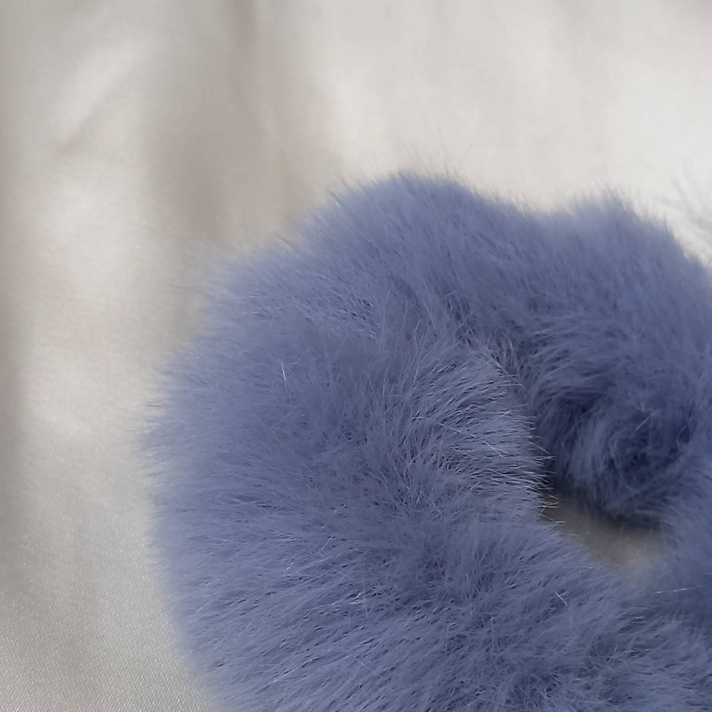 Baby Blue Fluffy Scrunchie - Hair Scrunchies, Baby Blue Scrunchies, Hair Bobbles, Blue Hair Accessories, Hair Accessories In The UK