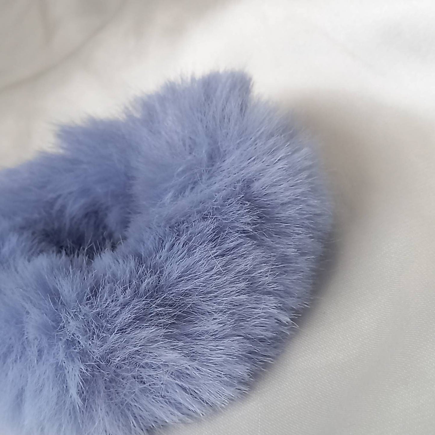 Baby Blue Fluffy Scrunchie - Hair Scrunchies, Baby Blue Scrunchies, Hair Bobbles, Blue Hair Accessories, Hair Accessories In The UK