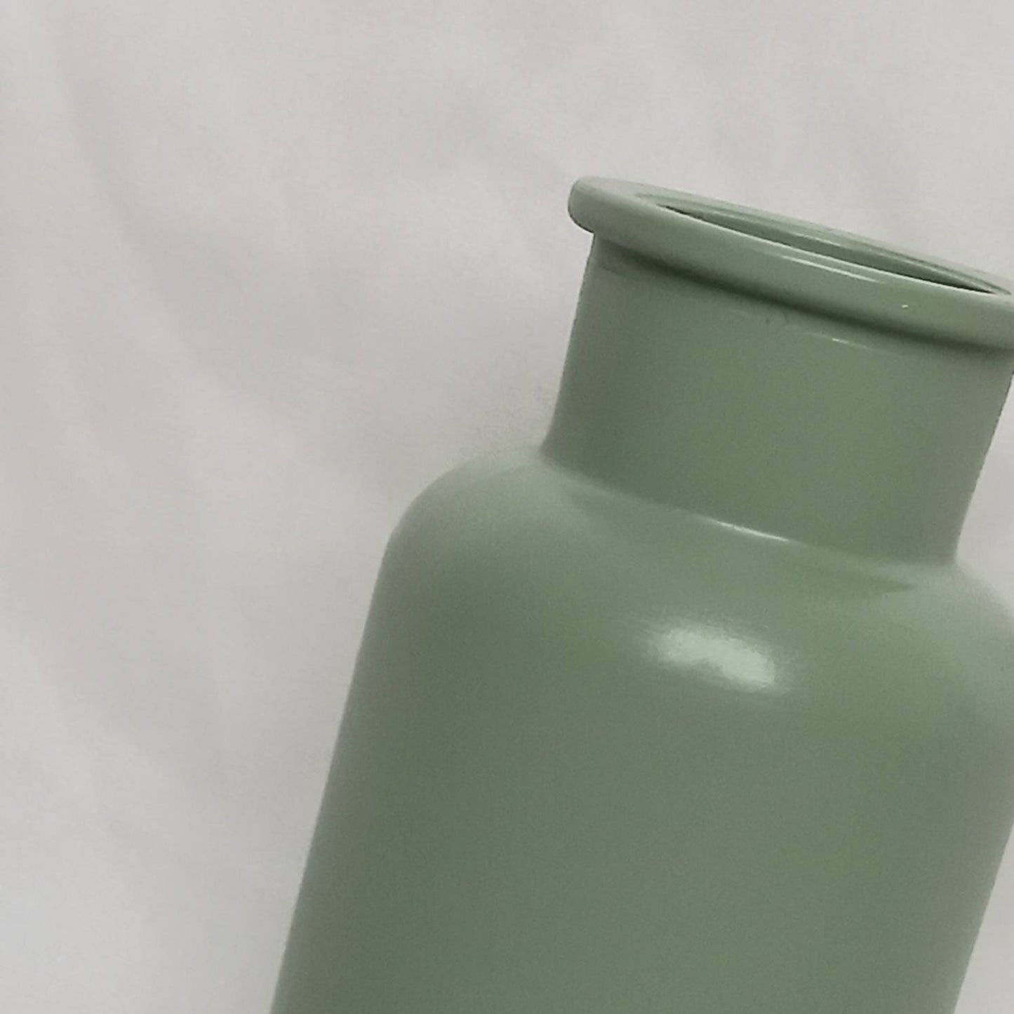 Sage Green Painted Glass Vase - Sage Green Vase, Neutral Vase, Flower Arranging, Decorative Vase, Neutral Homeware, Flowers, Home Decor