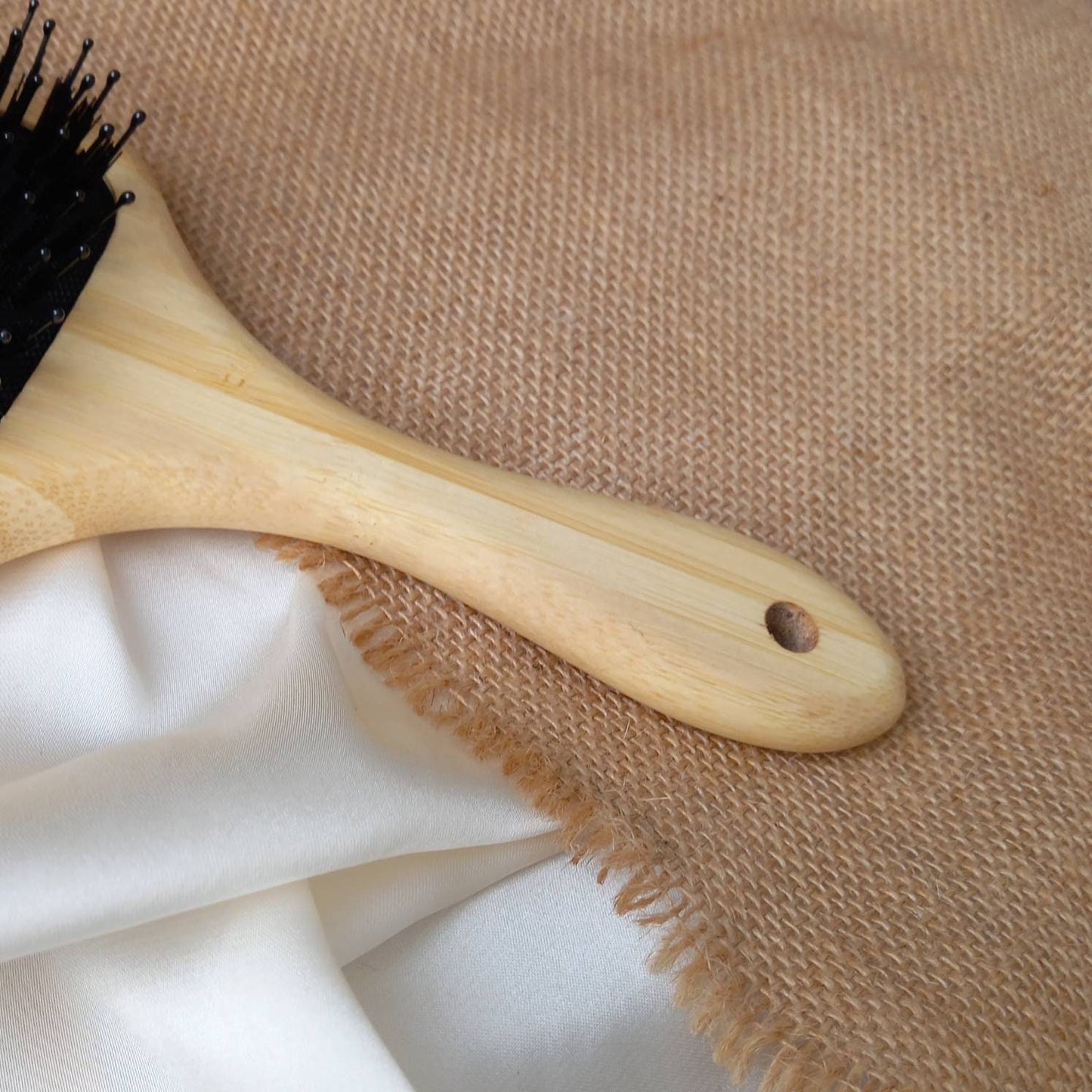 Sustainable Natural Wooden Bamboo Hair Brush - eco friendly, detangling brush, massage comb, healthy, growing hair, antistatic hair brush