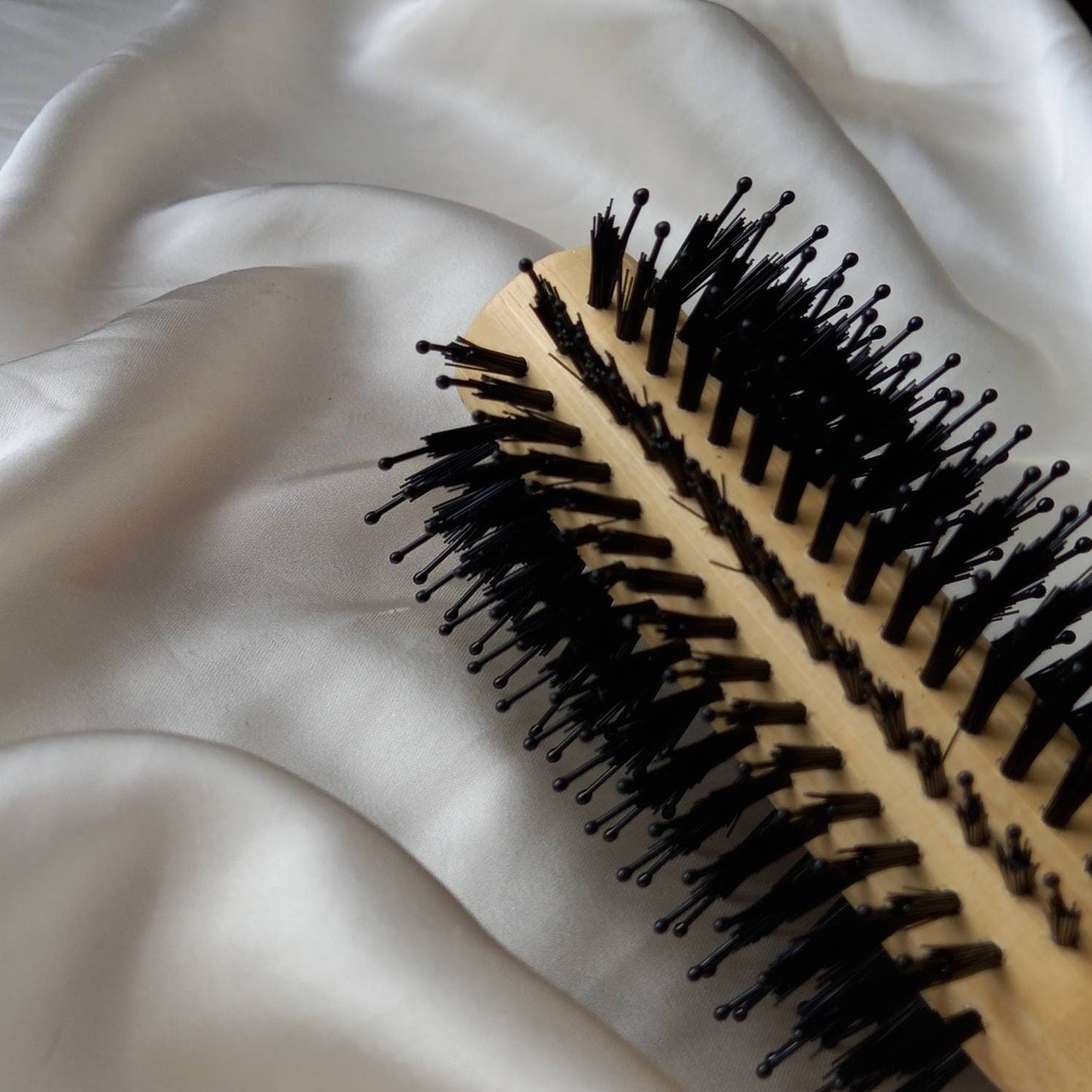 Sustainable Natural Wooden Bamboo Hair Brush - eco friendly, detangling brush, massage comb, healthy, growing hair, antistatic hair brush