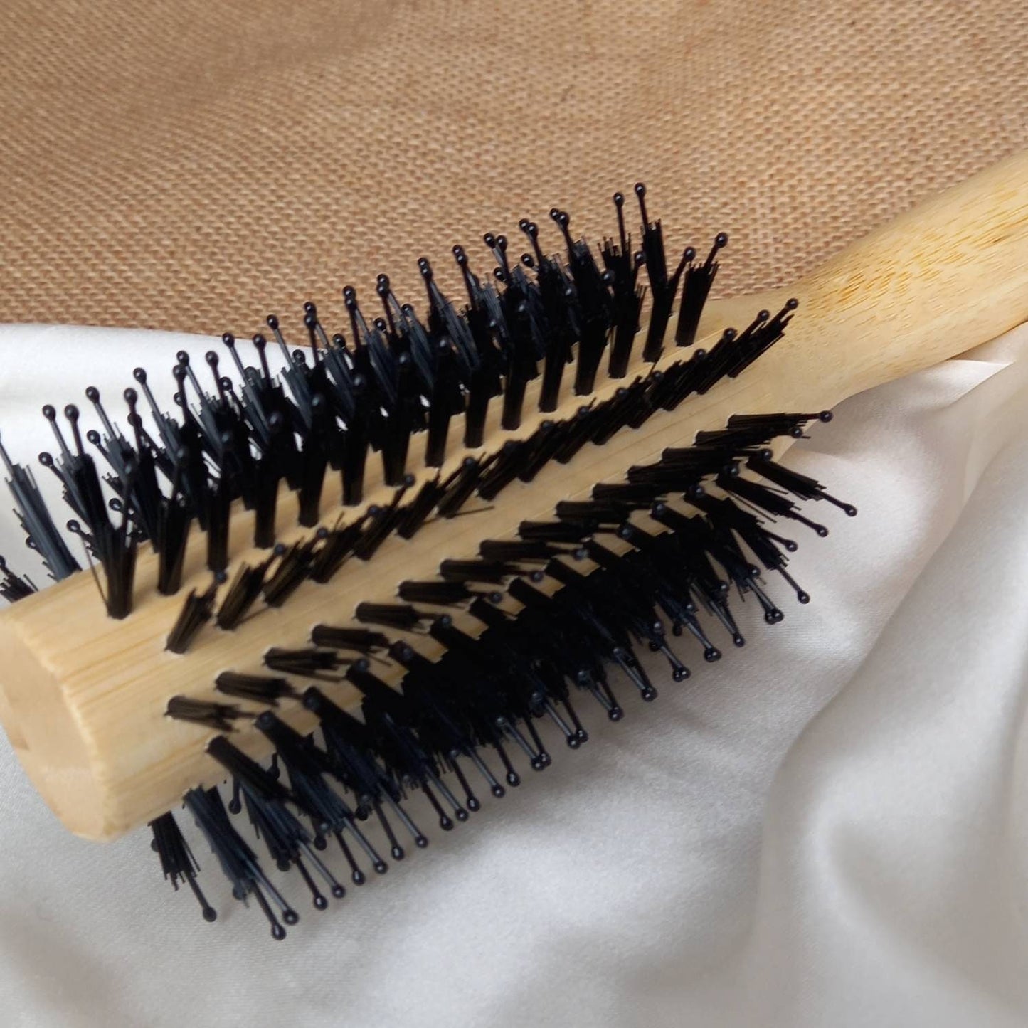 Sustainable Natural Wooden Bamboo Hair Brush - eco friendly, detangling brush, massage comb, healthy, growing hair, antistatic hair brush